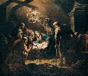 Gaspare Diziani The Adoration of the Shepherds oil on canvas